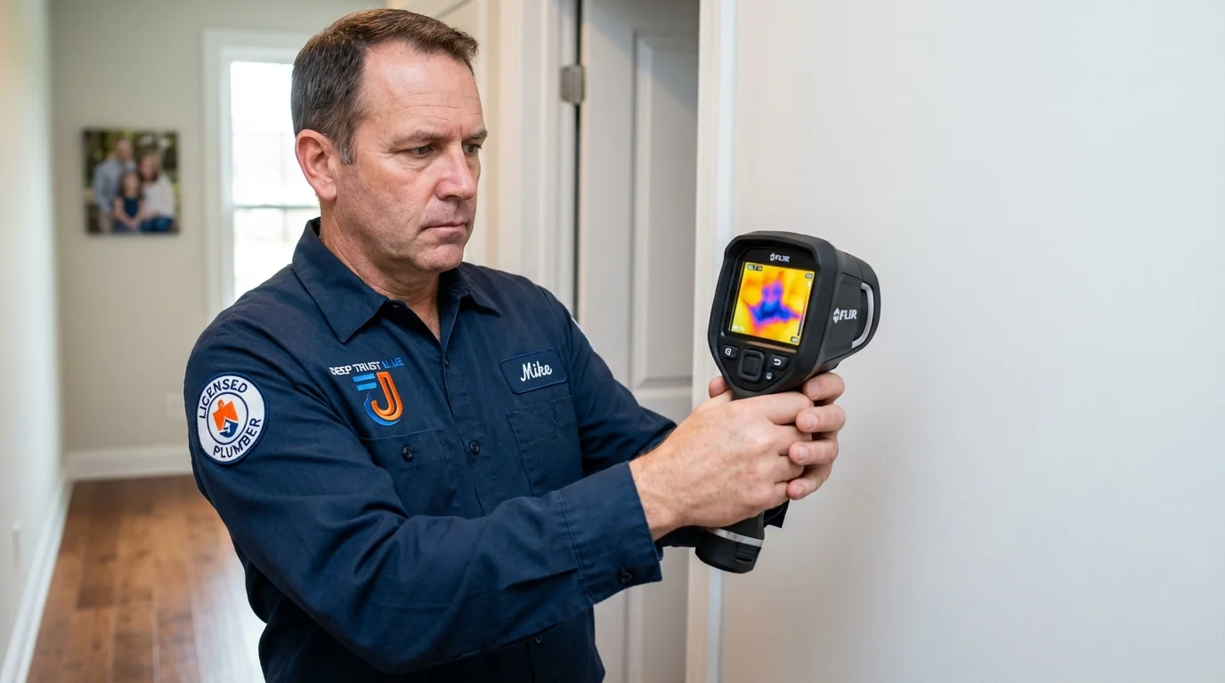 Thermal imaging leak detection by Johns Plumbing LLC in Villa Park